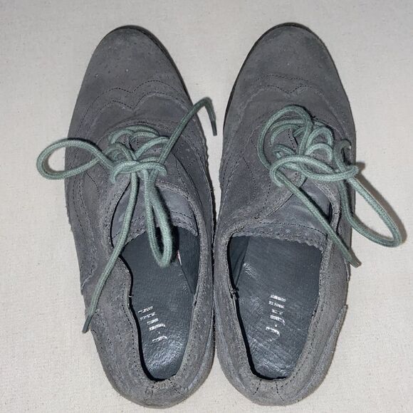 J Jill Women's Wingtip Oxford Flats Shoes suede Gray Size 6 - Picture 4 of 7